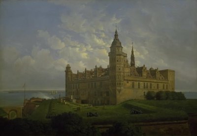 Kronborg visto desde el bastión norte de Ferdinand Richardt