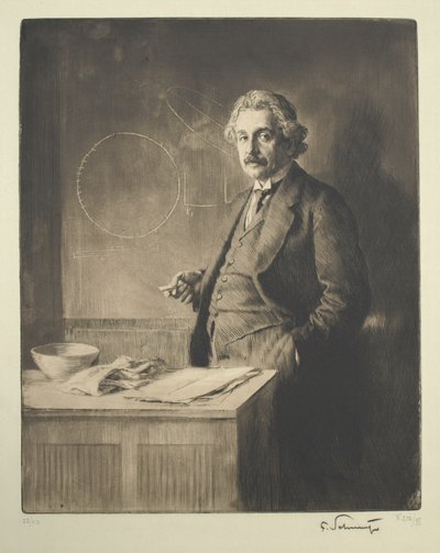 Retrato de Albert Einstein 1879-1955, 1921 de Ferdinand Schmutzer