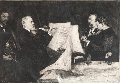 El Cuarteto Joachim, 1904 de Ferdinand Schmutzer