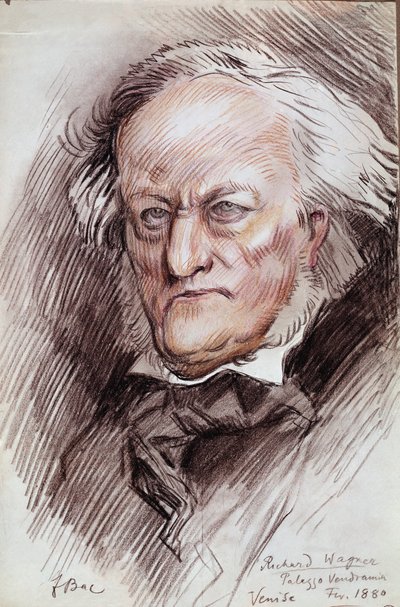 Retrato de Richard Wagner (dibujo de Ferdinand Sigismund Bac