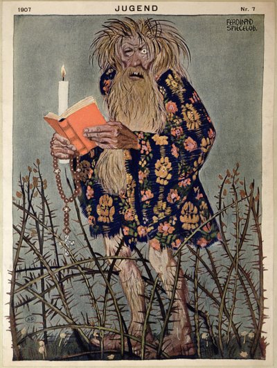 Un Troll, ilustración de la revista "Jugend", publicada en Múnich en 1907 (litografía en color) de Ferdinand Spiegel