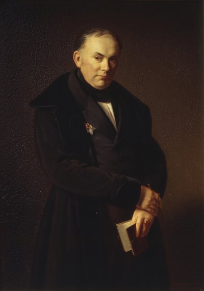 Retrato del poeta Vasily Zhukovsky 1783-1852, 1844 de Ferdinand Theodor Hildebrandt