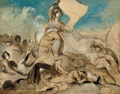 28 de julio - La libertad guiando al pueblo de Ferdinand Victor Eugene Delacroix