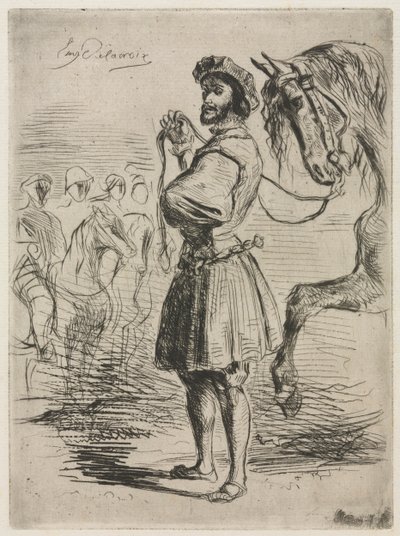Un señor en la época de Francisco I, 1833 de Ferdinand Victor Eugene Delacroix