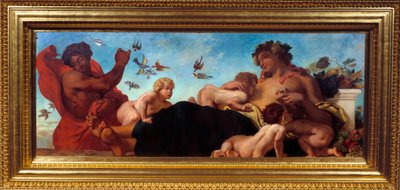Agricultura Una madre amamantando a sus hijos de Ferdinand Victor Eugene Delacroix