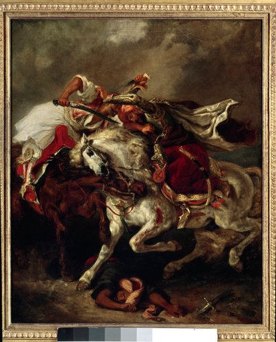 Batalla de Giaour y Pasha (Marruecos) de Ferdinand Victor Eugene Delacroix