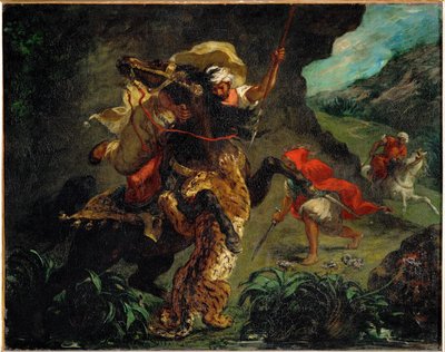 Chasse au tigre - La caza del tigre ... de Ferdinand Victor Eugene Delacroix
