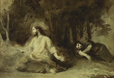 Cristo en el Monte de los Olivos de Ferdinand Victor Eugene Delacroix