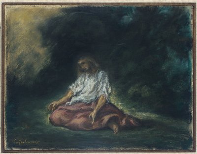 Cristo en el Jardín de Getsemaní de Ferdinand Victor Eugene Delacroix