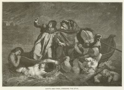 Dante y Virgilio cruzando el Estigia de Ferdinand Victor Eugene Delacroix