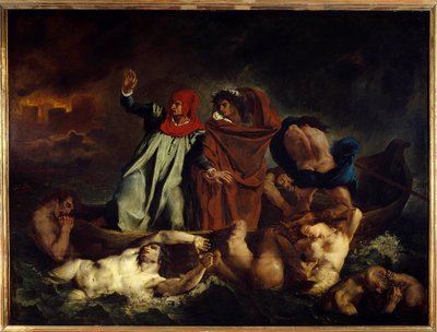 Dante y Virgilio o la barca de Dante. Ilustración para el canto VIII de 
