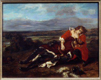 La muerte de Lara de Ferdinand Victor Eugene Delacroix