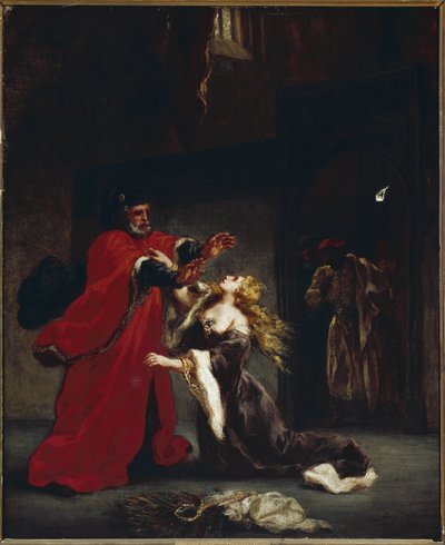 Desdémona maldecida por su padre de Ferdinand Victor Eugene Delacroix
