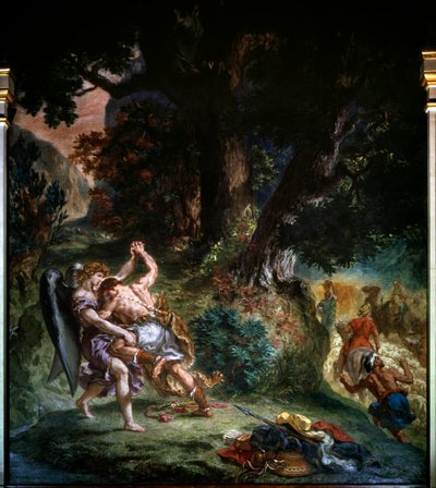 Lucha entre Jacob y el ángel (detalle) de Ferdinand Victor Eugene Delacroix