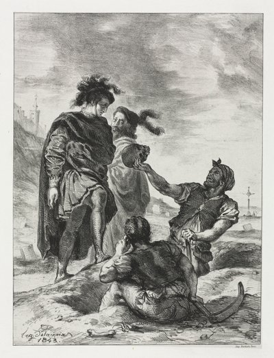 Hamlet: Hamlet y Horacio con los Sepultureros de Ferdinand Victor Eugene Delacroix