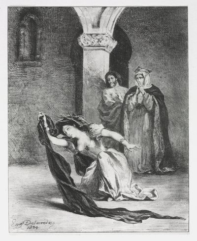 Hamlet: El Canto de Ofelia de Ferdinand Victor Eugene Delacroix