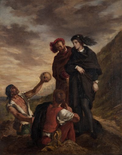 Hamlet y Horacio en el cementerio de Ferdinand Victor Eugene Delacroix