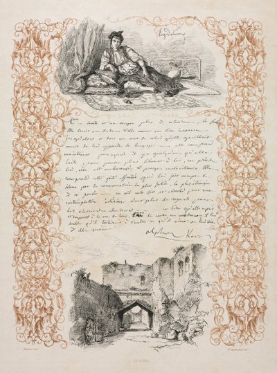 Judía de Argel y una calle en Argel, 1838 de Ferdinand Victor Eugene Delacroix