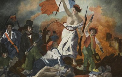La Libertad Guiando al Pueblo de Ferdinand Victor Eugene Delacroix