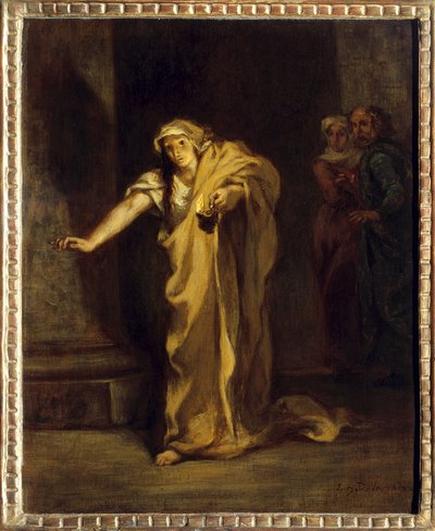 Lady Macbeth sonámbula. Ilustración de la obra homónima de William Shakespeare de Ferdinand Victor Eugene Delacroix