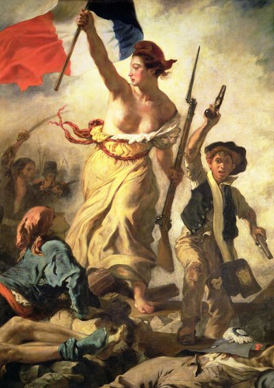 La Libertad Guiando al Pueblo, 28 de Julio de 1830 (detalle) de Ferdinand Victor Eugene Delacroix