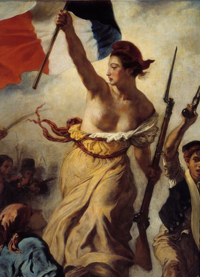 Libertad guiando al pueblo. Detalle de Ferdinand Victor Eugene Delacroix