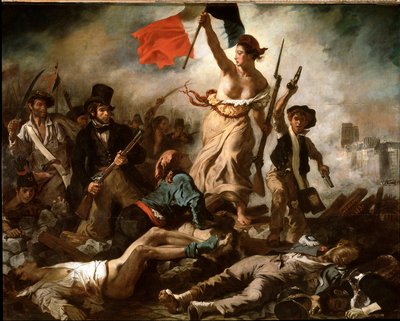 La libertad guiando al pueblo (óleo sobre lienzo) de Ferdinand Victor Eugene Delacroix