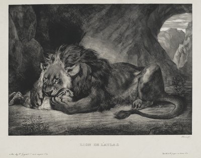 León del Atlas, 1829 de Ferdinand Victor Eugene Delacroix
