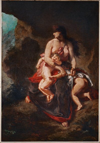 Medea furieuse - Medea iracunda ... de Ferdinand Victor Eugene Delacroix