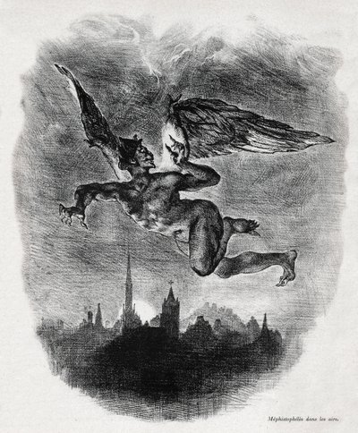 Mefistófeles de Ferdinand Victor Eugene Delacroix