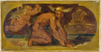 Mercure: Boceto para el Salón de la Paz del Hôtel de Ville, París, entre 1849 y 1852 (óleo sobre lienzo) de Ferdinand Victor Eugene Delacroix