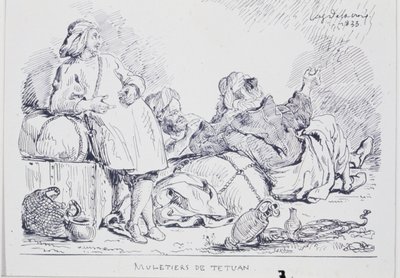 Arrieros de Tetuán, 1833 de Ferdinand Victor Eugene Delacroix
