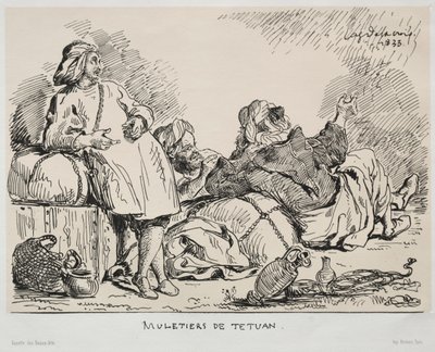 Arrieros de Tetuán, 1833 de Ferdinand Victor Eugene Delacroix