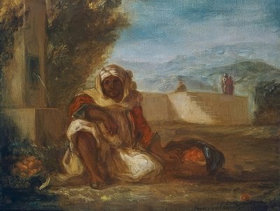 Vendedor de naranjas en Marruecos, c1835 de Ferdinand Victor Eugene Delacroix