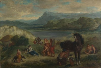 Ovidio entre los escitas de Ferdinand Victor Eugene Delacroix