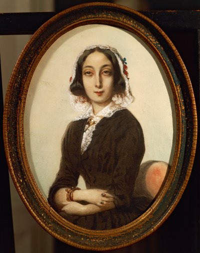 Retrato de George Sand de Ferdinand Victor Eugene Delacroix