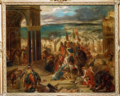 Captura de Constantinopla por los cruzados ... de Ferdinand Victor Eugene Delacroix