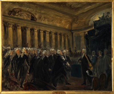 Revolución Francesa, Asamblea Constituyente de 1789: Honore Gabriel (Honore-Gabriel) Riqueti, Comte de Mirabeau (1749-1791) ante Monsieur de Henri Evrard (Henri-Evrard), Marquis de Dreux Breze (Dreux-Breze) (1762-1829) (durante la Asamblea de Diputados, de Ferdinand Victor Eugene Delacroix