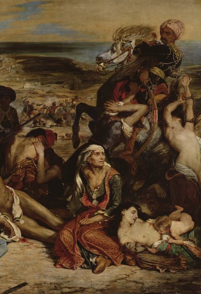 Escenas de la masacre de Quíos (detalle) de Ferdinand Victor Eugene Delacroix