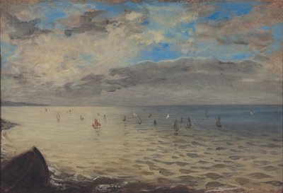 Vista del mar desde las alturas de Dieppe de Ferdinand Victor Eugene Delacroix