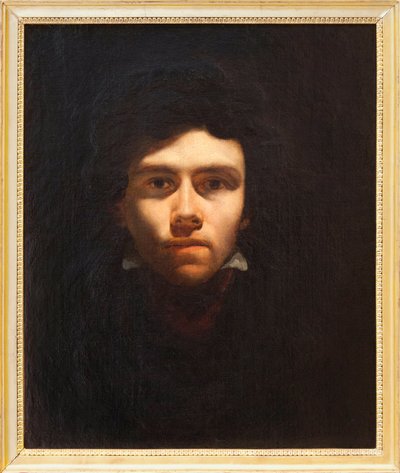 Autorretrato presunto de Eugene Delacroix (1798-1863), pintor francés - Pintura atribuida a Delacroix - Fotografía, KIM Youngtae, Rouen, Musee des Beaux Art de Rouen de Ferdinand Victor Eugene Delacroix