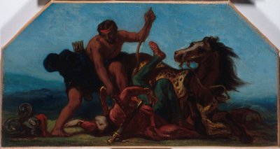 Boceto para el Salón de la Paz del Ayuntamiento de París: Hércules vence a Hipólita, reina de las Amazonas, entre 1849 y 1852 (óleo sobre lienzo) de Ferdinand Victor Eugene Delacroix