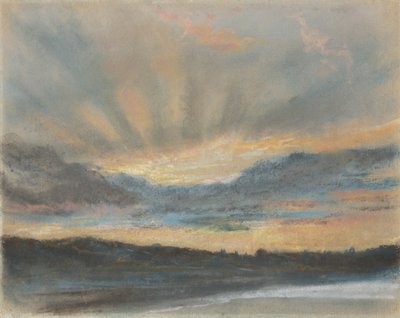 Atardecer, c.1850 de Ferdinand Victor Eugene Delacroix