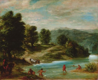 Las orillas del río Sebou, 1858 de Ferdinand Victor Eugene Delacroix