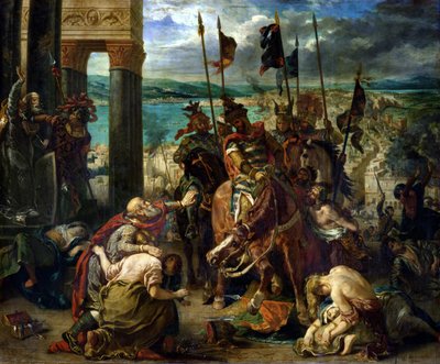 La entrada de los cruzados en Constantinopla de Ferdinand Victor Eugene Delacroix