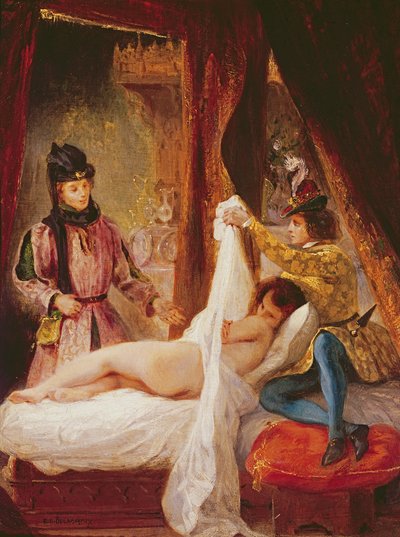 El Duque de Orleans Mostrando su Amante al Duque de Borgoña de Ferdinand Victor Eugene Delacroix