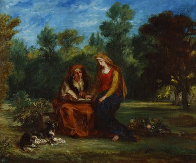 La educación de la Virgen, 1852 de Ferdinand Victor Eugene Delacroix