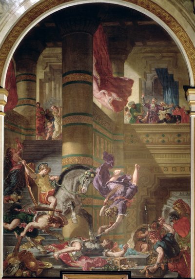 La expulsión de Heliodoro del templo, 1853-63 de Ferdinand Victor Eugene Delacroix