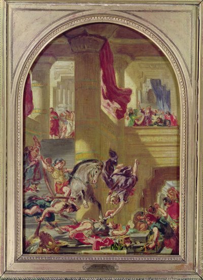 La expulsión de Heliodoro del templo, c.1857 de Ferdinand Victor Eugene Delacroix