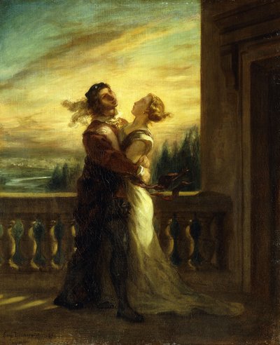 La despedida de Romeo y Julieta; Les Adieux de Romeo et Juliette, 1845 de Ferdinand Victor Eugene Delacroix